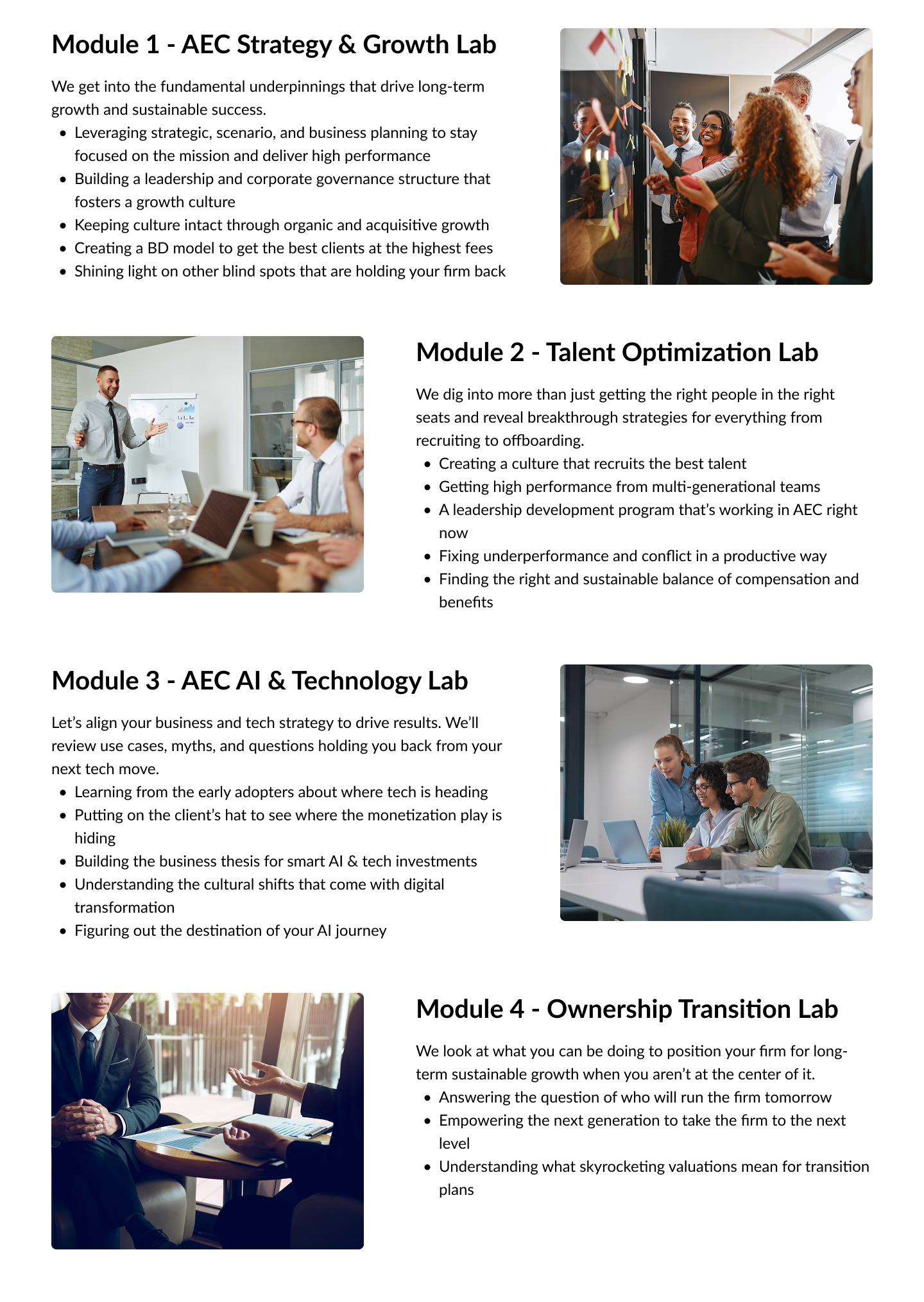 BAL Modules for webpage