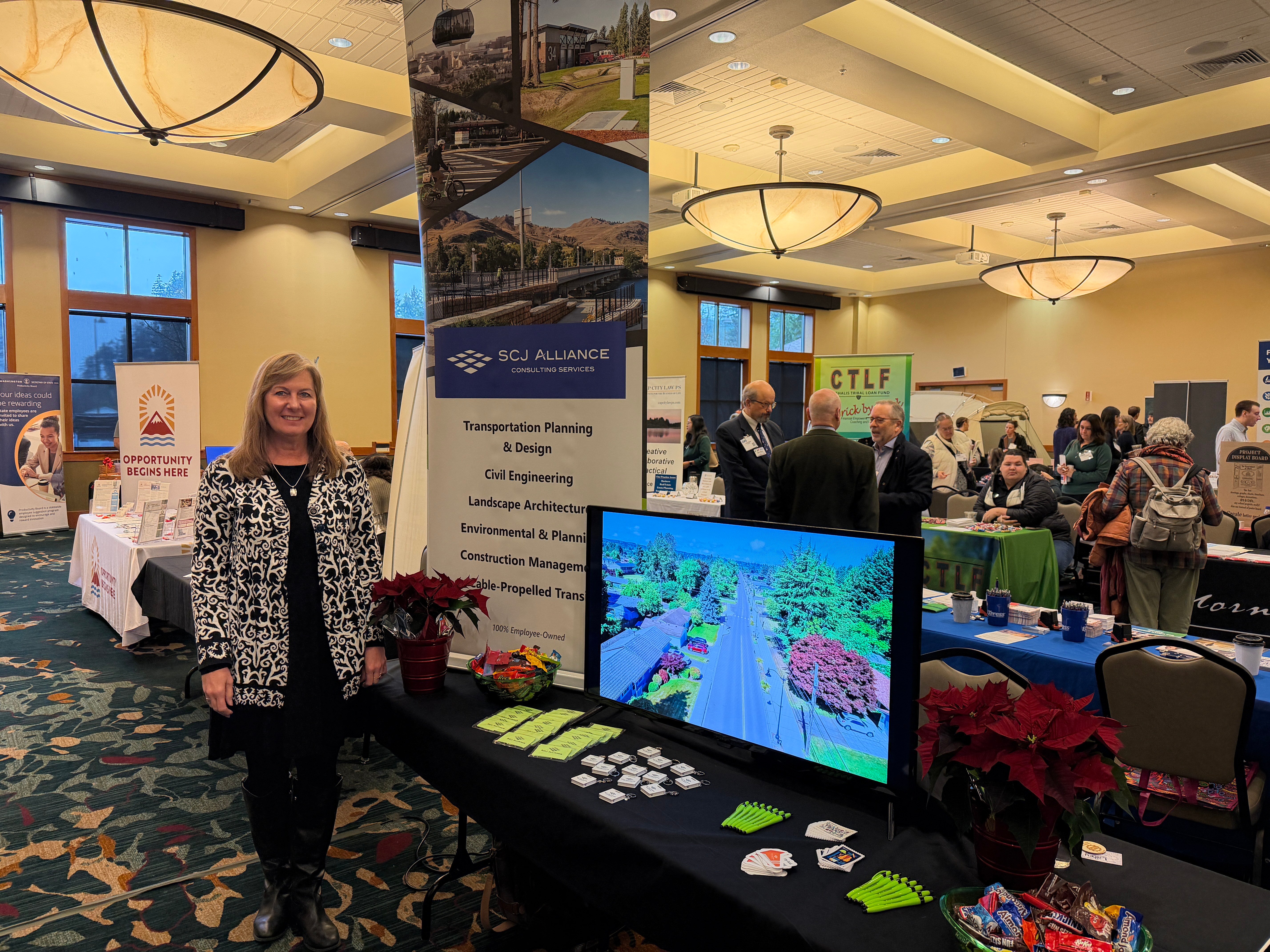 Pam Folsom and about 10 colleagues represented SCJ at a regional event called EDC (Economic Development Council) Expo