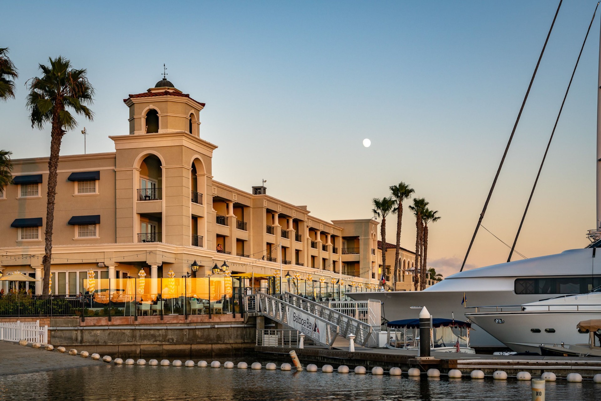 Balboa Bay Resort waterfront lounge